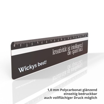 Kunststoff Werbelineal flach (0,5mm | 1mm | 1,5mm)