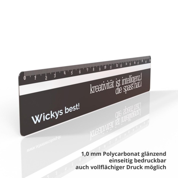 Kunststoff Werbelineal flach (0,5mm | 1mm | 1,5mm)